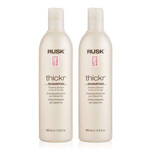 2 PACK Rusk Thickr Shampoo for Fine or Thin Hair 13.5oz / 400ml BRAND NEW